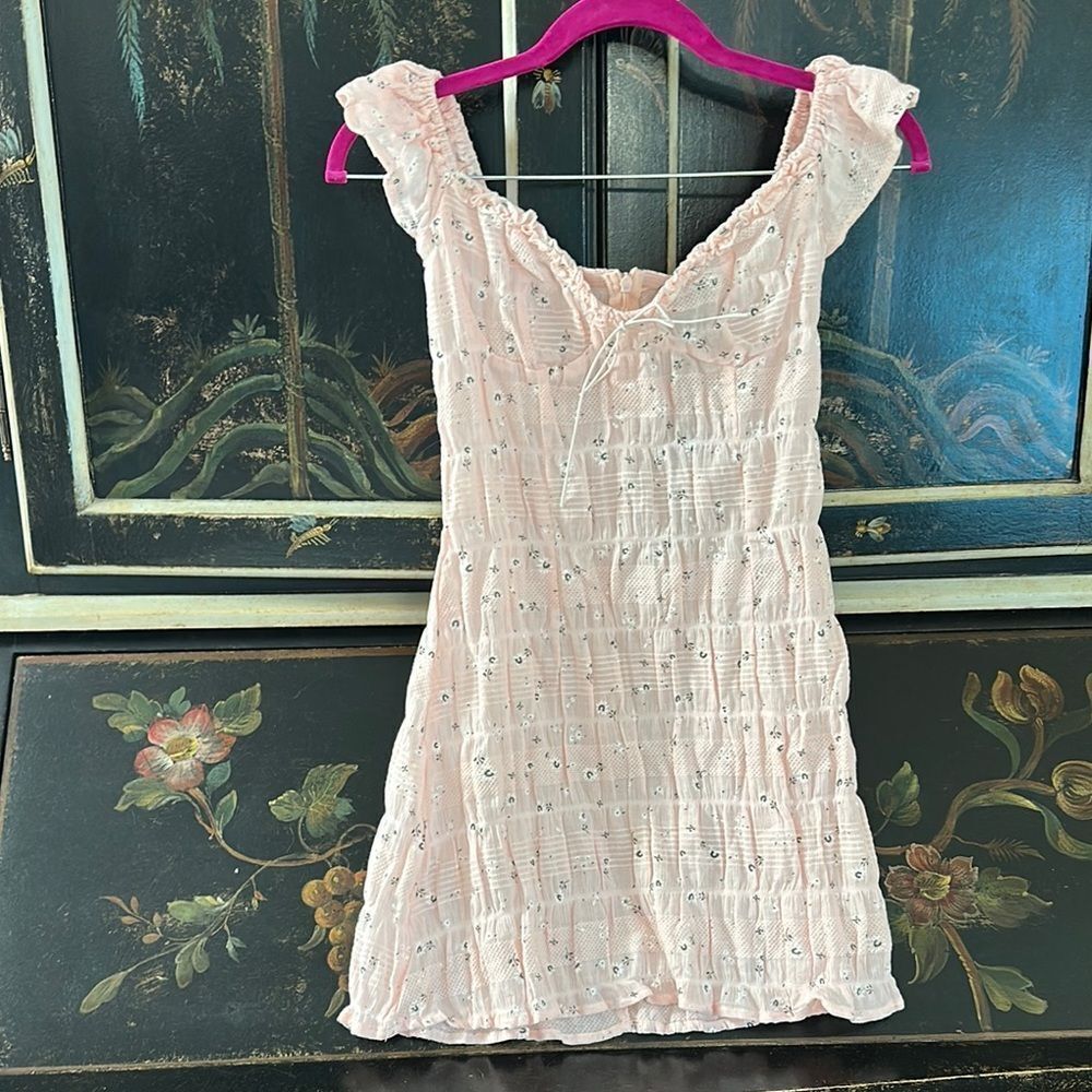 NWT PLT Pink Ruffled Mini Dress